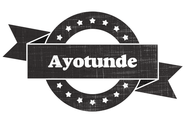 Ayotunde grunge logo