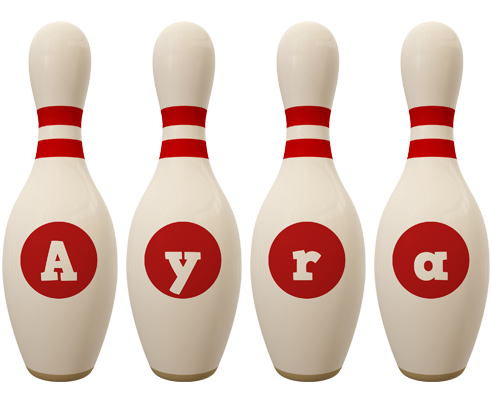 Ayra bowling-pin logo