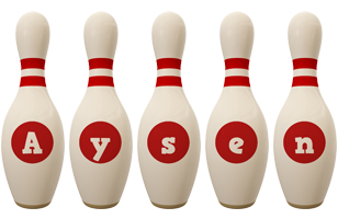 Aysen bowling-pin logo