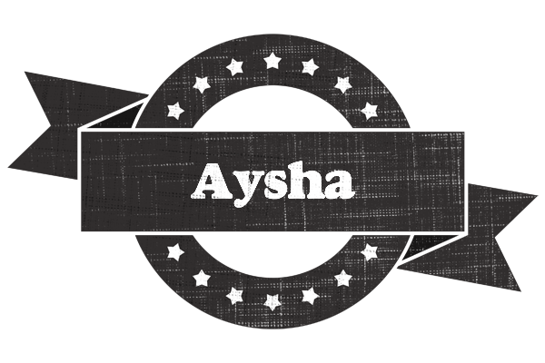 Aysha grunge logo