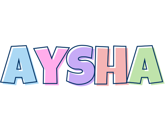 Aysha pastel logo