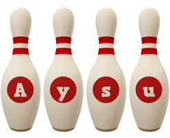 Aysu bowling-pin logo