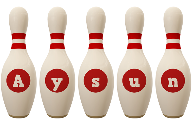 Aysun bowling-pin logo