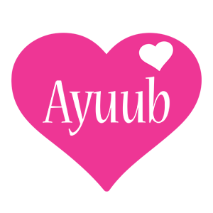 Ayuub love-heart logo