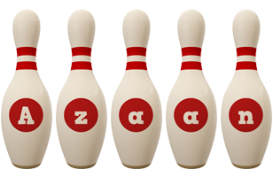 Azaan bowling-pin logo