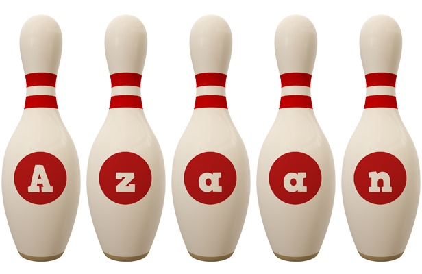 Azaan bowling-pin logo