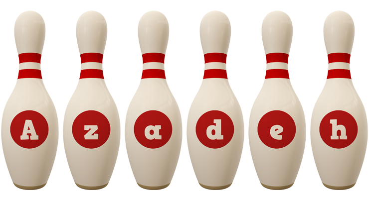 Azadeh bowling-pin logo