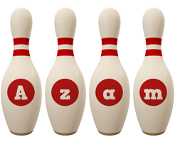 Azam bowling-pin logo
