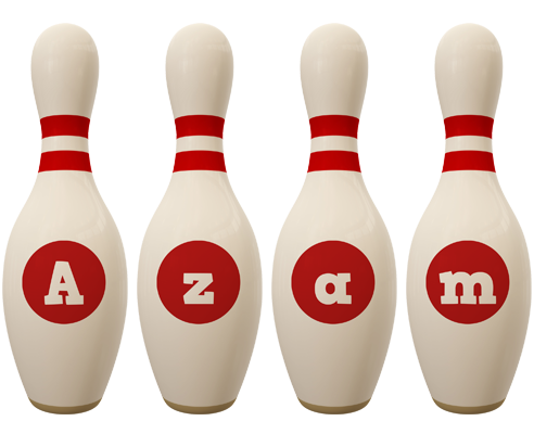 Azam bowling-pin logo
