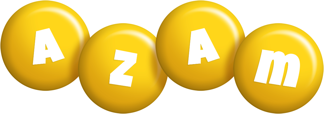 Azam candy-yellow logo