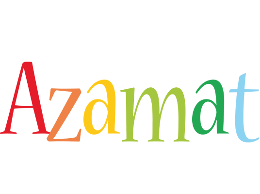 Azamat birthday logo