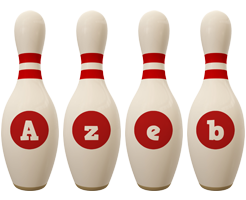 Azeb bowling-pin logo