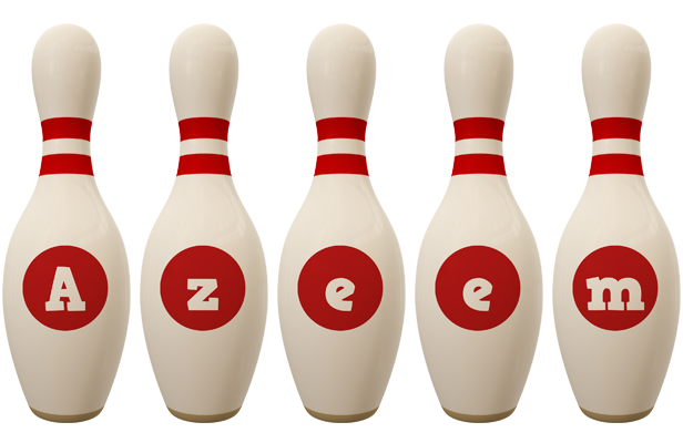 Azeem bowling-pin logo
