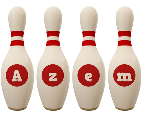 Azem bowling-pin logo