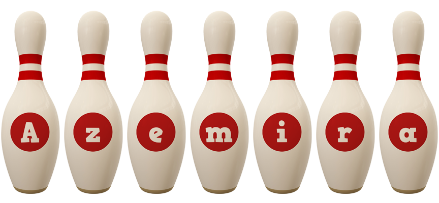 Azemira bowling-pin logo