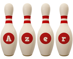 Azer bowling-pin logo