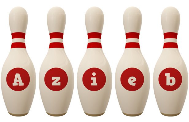Azieb bowling-pin logo