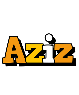 Aziz cartoon logo