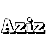 Aziz snowing logo