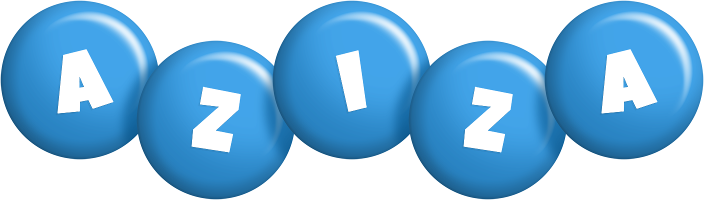 Aziza candy-blue logo