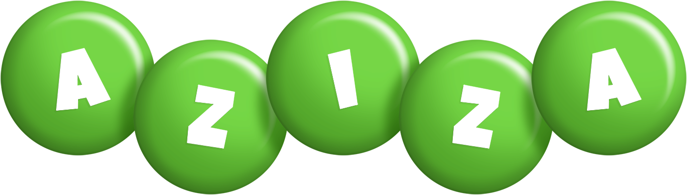 Aziza candy-green logo