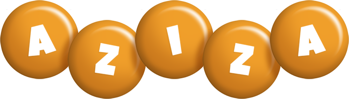 Aziza candy-orange logo