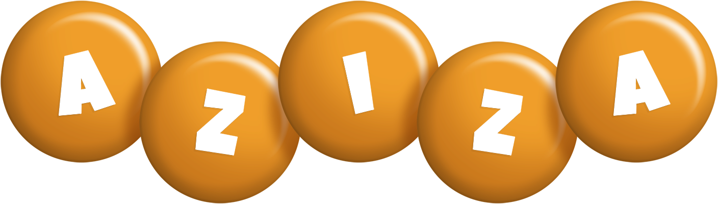 Aziza candy-orange logo