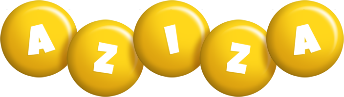 Aziza candy-yellow logo