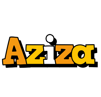 Aziza cartoon logo