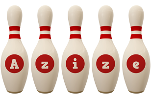Azize bowling-pin logo