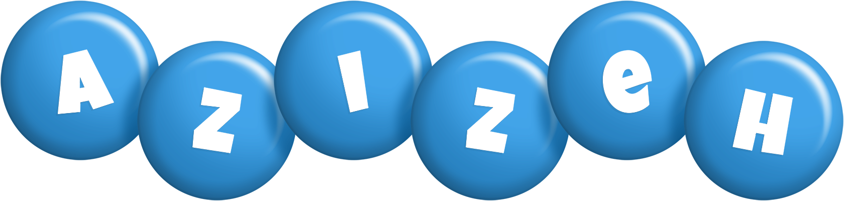 Azizeh candy-blue logo