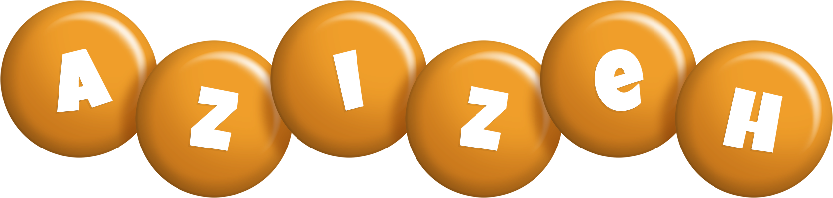 Azizeh candy-orange logo