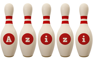 Azizi bowling-pin logo