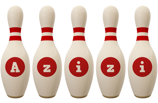 Azizi bowling-pin logo
