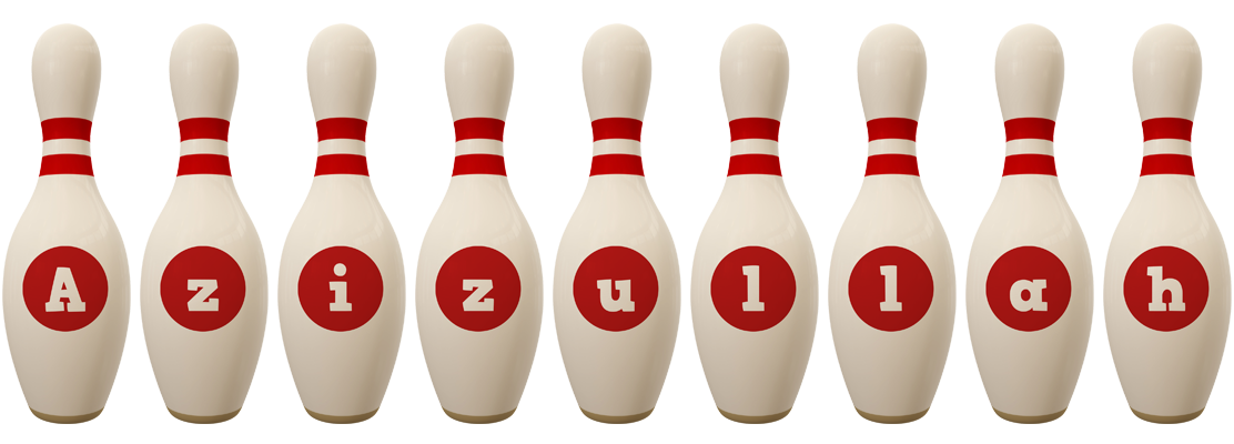 Azizullah bowling-pin logo