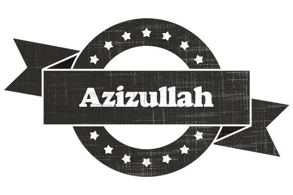 Azizullah grunge logo