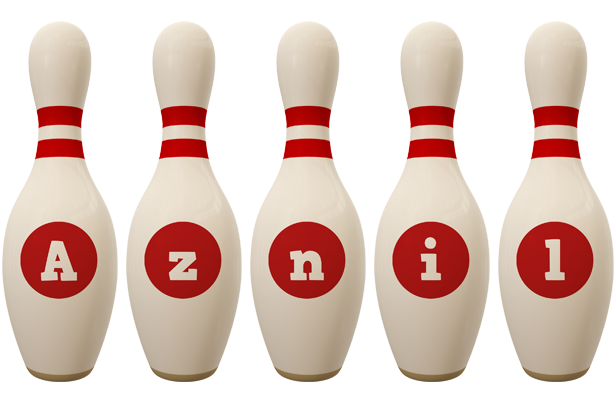 Aznil bowling-pin logo