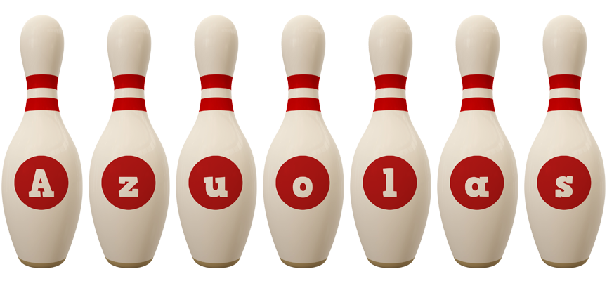 Azuolas bowling-pin logo