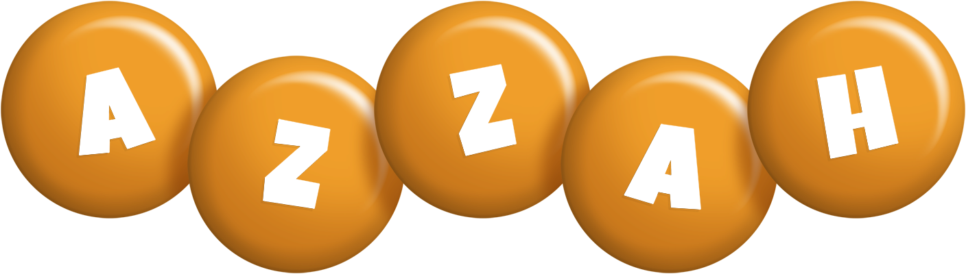 Azzah candy-orange logo