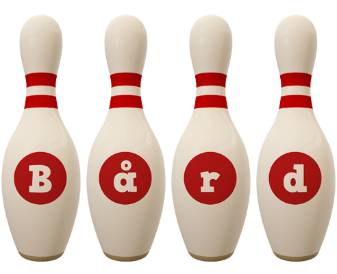 Bård bowling-pin logo