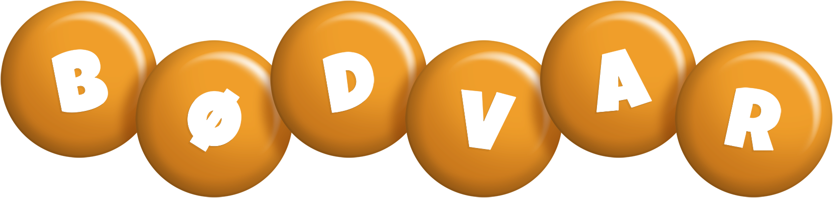 Bødvar candy-orange logo