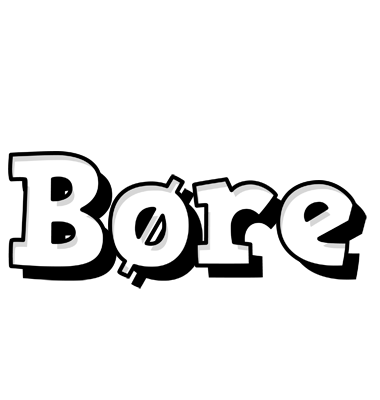 Børe snowing logo