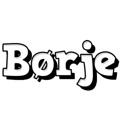 Børje snowing logo
