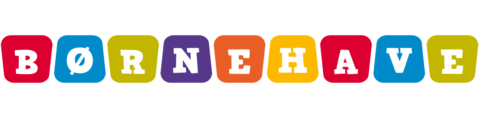 BØRNEHAVE logo effect. Colorful text effects in various flavors. Customize your own text here: https://www.textgiraffe.com/logos/daycare/