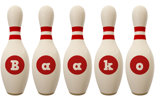 Baako bowling-pin logo