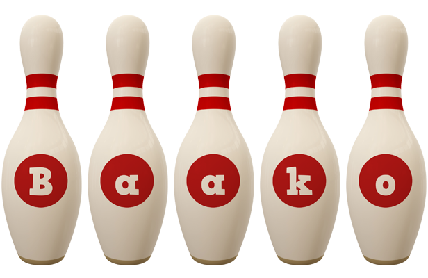 Baako bowling-pin logo