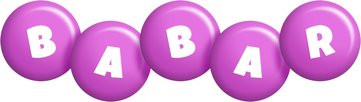 Babar candy-purple logo