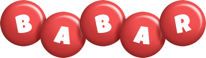 Babar candy-red logo