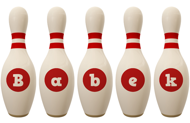 Babek bowling-pin logo