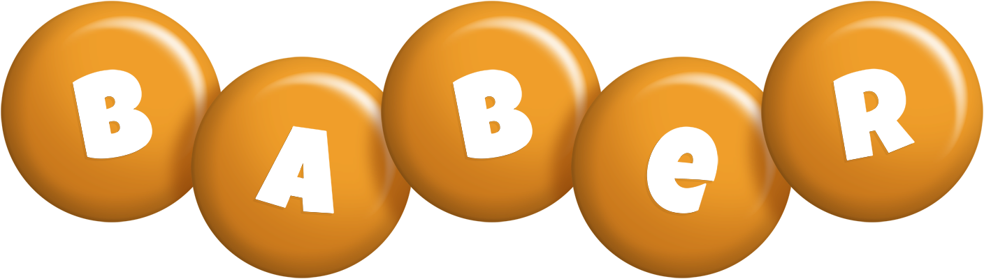 Baber candy-orange logo